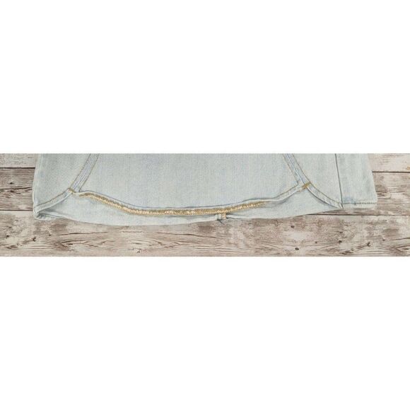 Pacsun Womens Size 25 Blue Solid Back Zipper Light Wash Mini A Line Denim Skirt - Picture 2 of 8